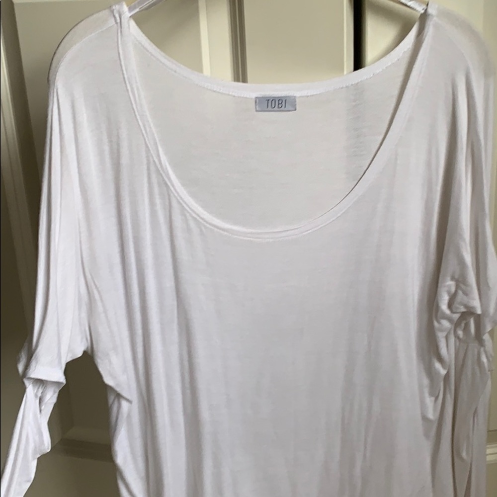 TOBI white cotton long sleeve